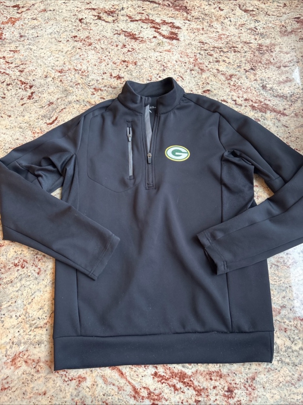 Antigua Black Athletic Jacket quarter zip Men’s Green Bay packers Medium